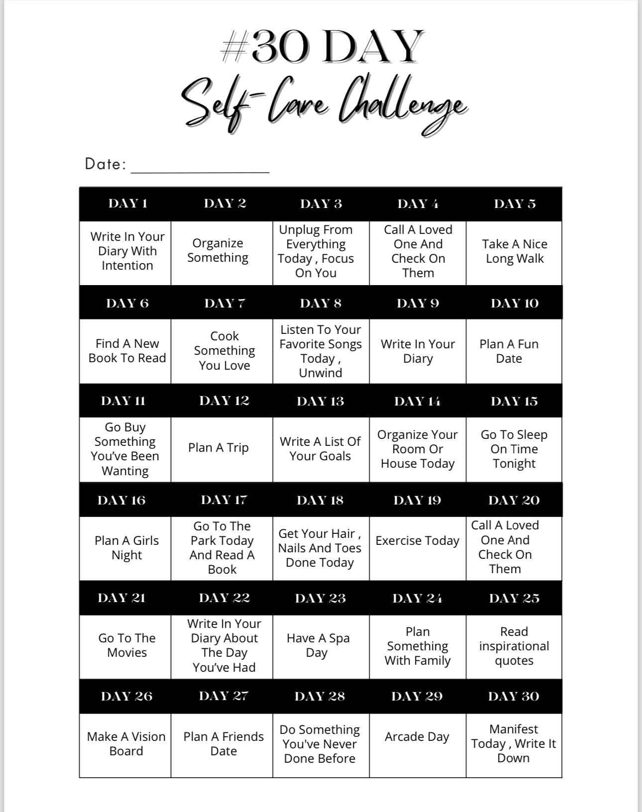 Self Care Planner 🤍