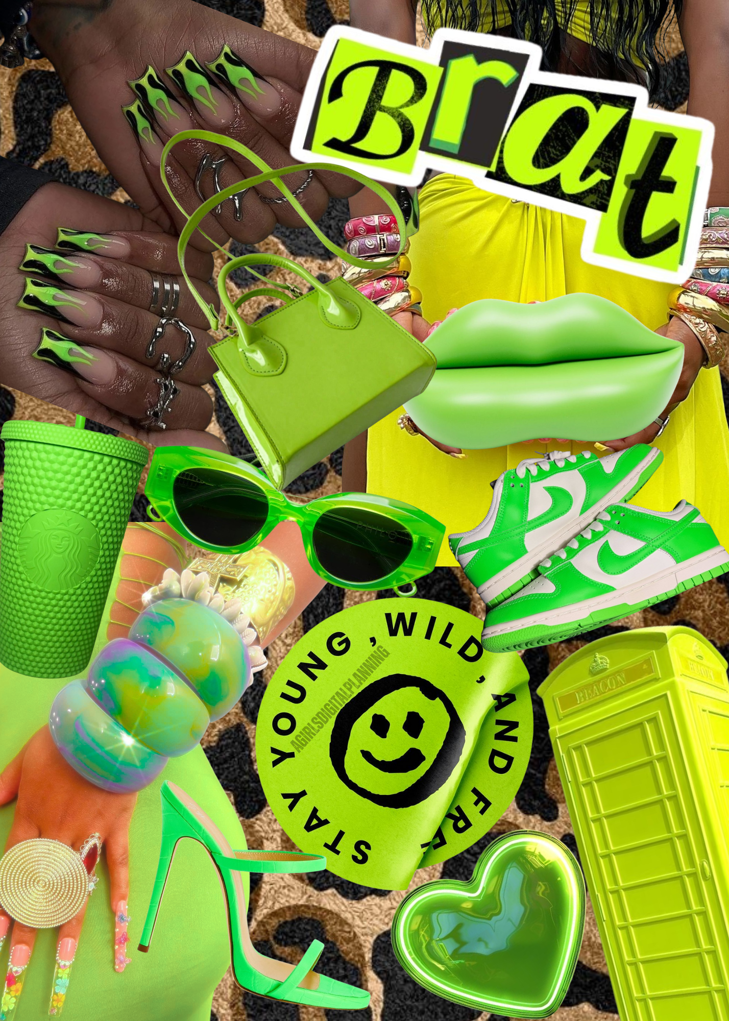 “Neon Girl Lalaaaa” Kindle Insert 💚
